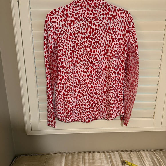 IBKUL Red and White Heart Pattern Top - Picture 4 of 5